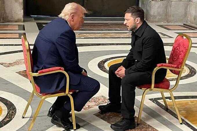 В Риме Зеленский призвал Трампа оставаться частью мирного процесса