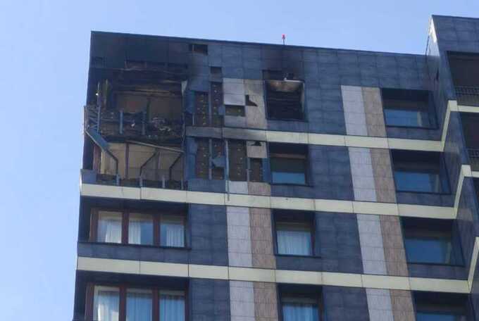 БПЛА врезался в жилое здание в Красногорске